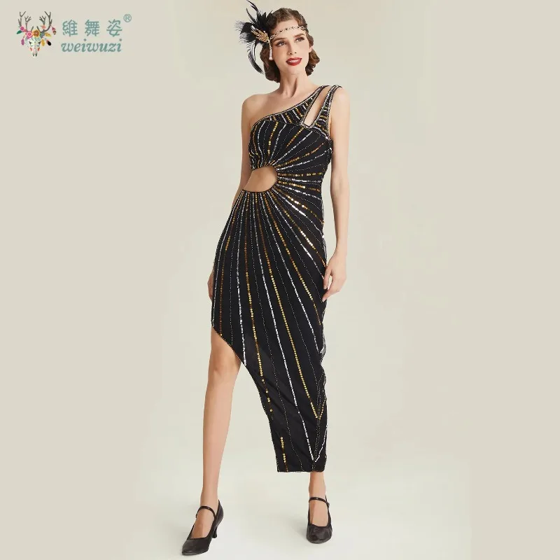 

Роскошные блестящие вечерние платья для женщин на одно плечо без рукавов со стразами и высоким разрезом нестандартное платье для банкета на день рождения