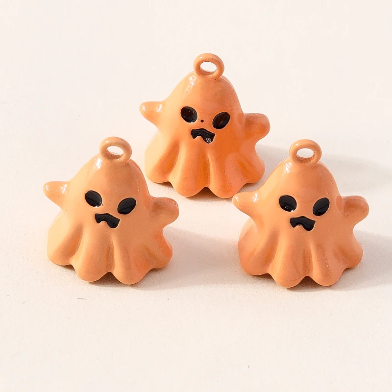 20 Stück 17x20mm Cartoon Bonbonfarben Halloween Geist Charms Anhänger für Schmuckherstellung Ohrringe Halsketten Zubehör DIY Geschenke – Detail 7