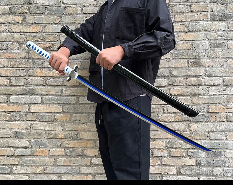 40inch Demon Slayer Katana Schwert Anime Kimetsu No Yaiba Mitsuri Cosplay Ninja Knife Real Size Japanese Samurai Sword Toy Gift – Detail 9