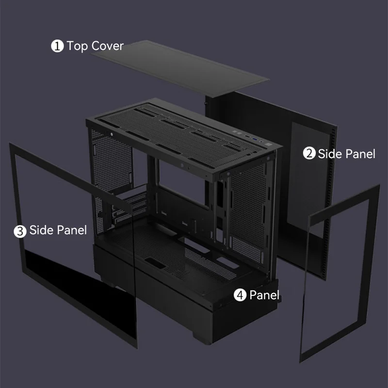 Xuanwu PRO PC Case Sea View Room Gaming Computer Desktop M-ATX ITX Motherboard Support 240 Water Cooler Computer case