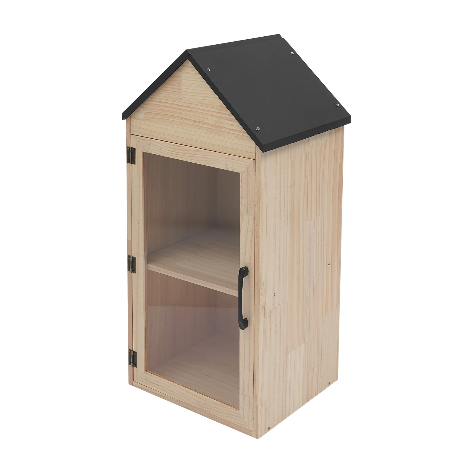 صندوق مكتبة صغير مكون من طبقتين، صندوق تخزين كتب خشبي لمجتمع الجيران والمدارس مشاركة الكتب والصحف