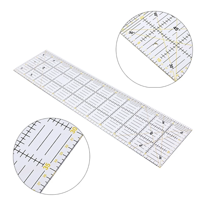 30/45/60cm Quilting Sewing Patchwork Ruler Cutting Tool Thick Transparent DIY Drop Shipping