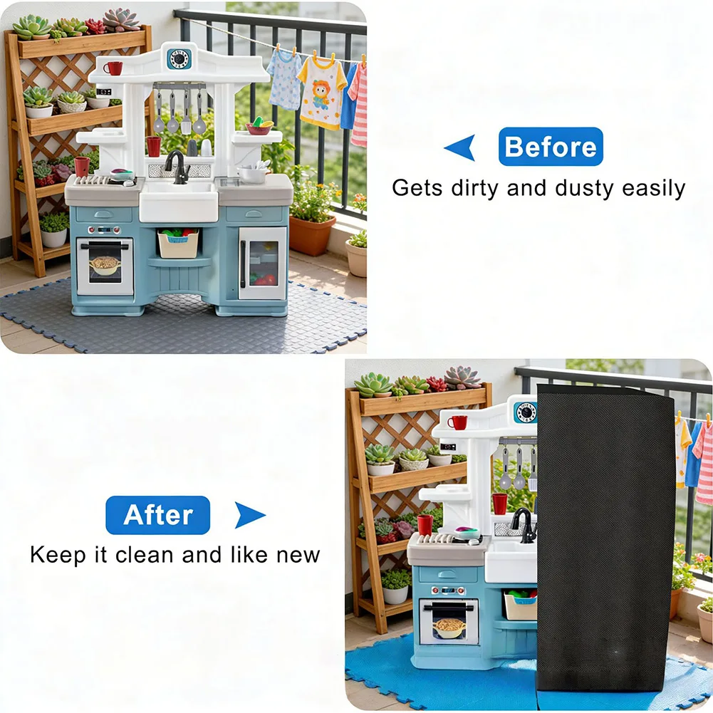 

Dustproof Toy Cover Kitchen Toy Cover Custom Fit For Step2 210D Oxford Fabric Waterproof Layer Easy Adjust Kitchen Cover