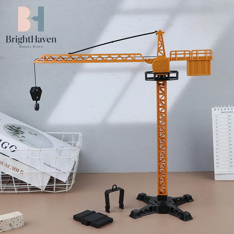 

For Boys Gift Plastic Engineering Diecast Tower Crane Classic Construction Model Vehicle Loader Tractor Excavator Toys B.H