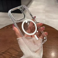 Luxury Wireless Magnetic Cover for Apple Magsafe Case Iphone 11 12 13 15 16 Plus 14 Pro Max 13 Mini Clear Acrylic Cases