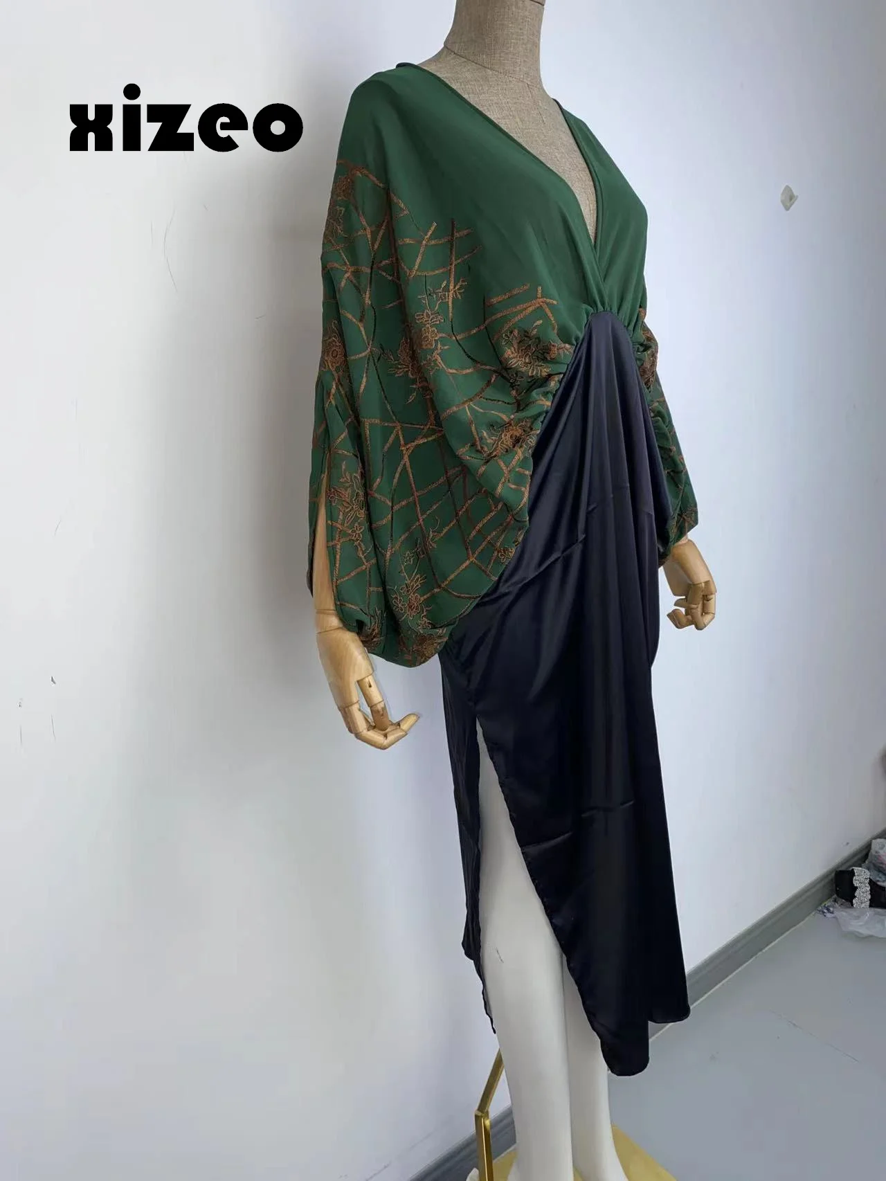 Xizeo 2023 verão mulheres cardigan kaftan moda sexy boho africano férias grátis ssze manga longa sentimento de seda robe kimono caftan