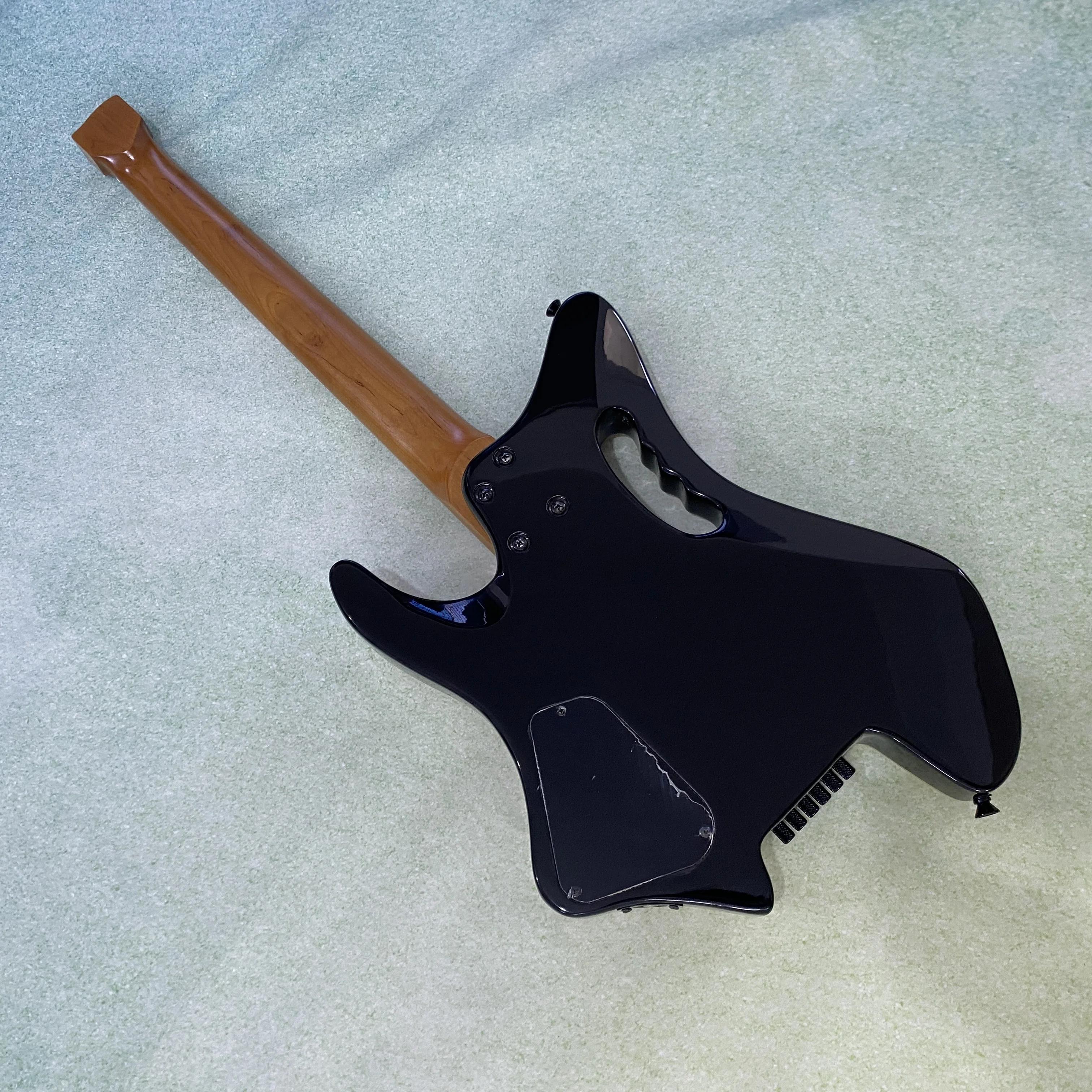 جيتار كهربائي بدون رأس من العلامة التجارية Vicers، جيتار سفر 24 فريتس 6 أوتار، لوحة أصابع من خشب الورد، جسم من خشب الزيزفون الصلب، شحن مجاني