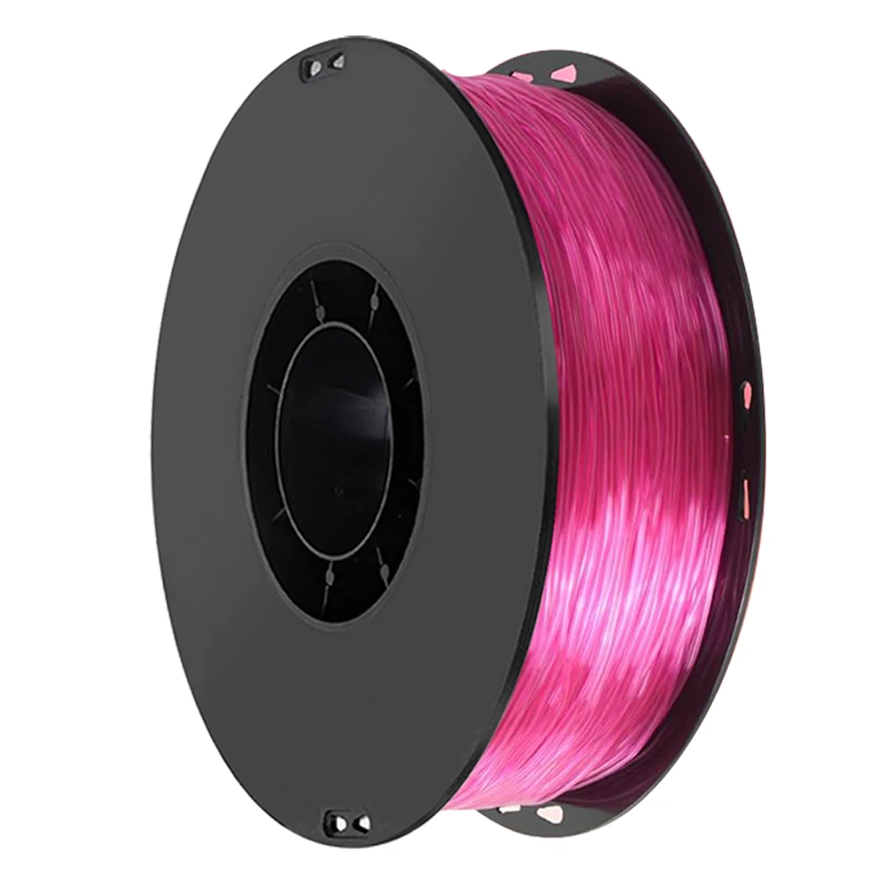 TPU Transparent Pink Flexible Filament 250g 500g 1Kg 3D Printer Filament Printing Roll FlexMaterials 1.75mm Vacuum Packaging