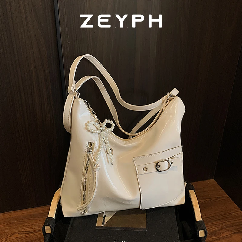 

Zeyph Fashion Leather Tote Bag For Women 2025 Tend Female Simple Large High Capacity Shoulder Side Bag Handbags
