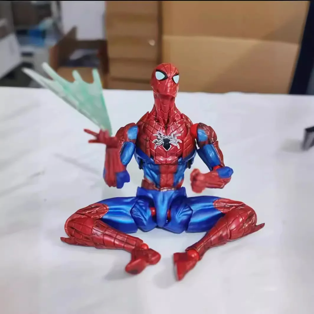 Action Figure 16cm Marvel Spider-Man Peter Parker Revoltech Amazing Yamaguchi Spiderman 2.0 Collection Figures Model Toys Gifts