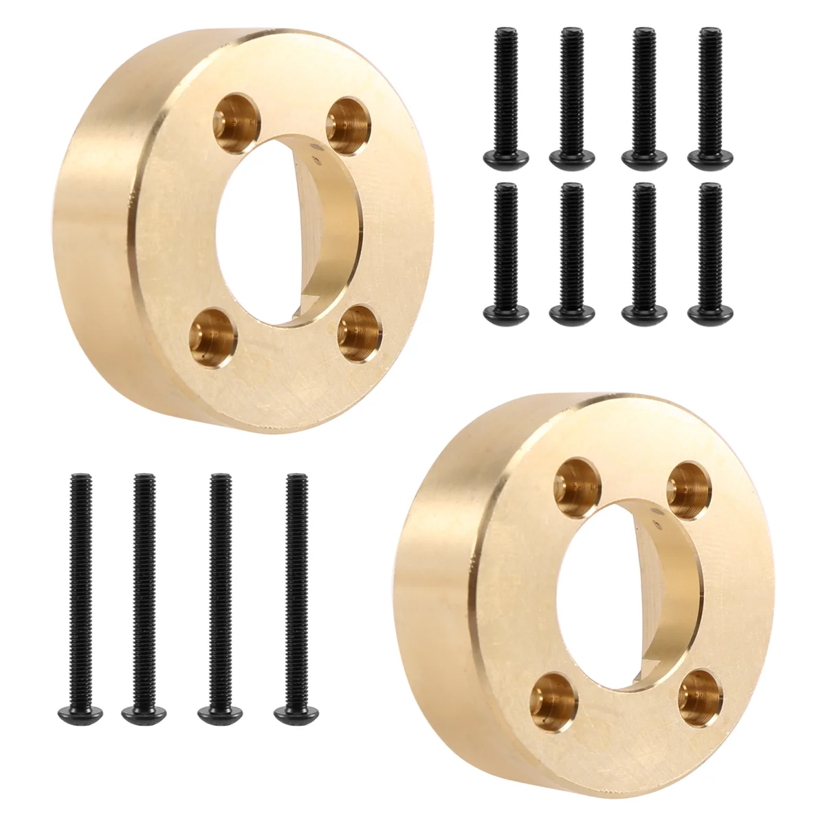 

T69C 2Pcs 110G Brass Counterweight Balance Weight for Absima CR3.4 SHERPA KHAMBA CR1.8 Yucatan RC Crawler Car Upgrade Parts
