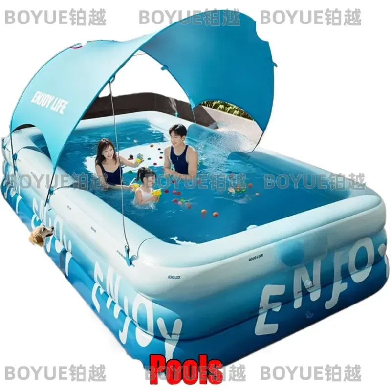 Thickened 3 Layer Large Inflatable Swimming Pool Indoor Outdoor Family Water Play Center Kids Adult Splash Pad Summer Gift