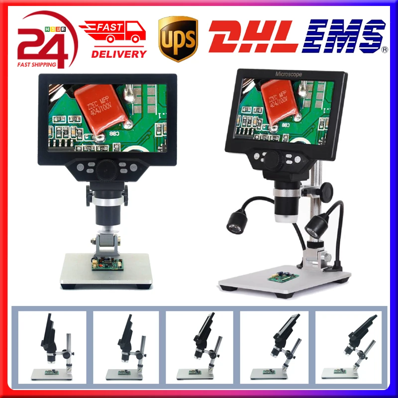 G1200 G1600 Digitale Elektronische Mikroskop 1-1600X Verstärkung Lupe Mikroskope Digital Microscopio Trinokular Kontinuierliche
