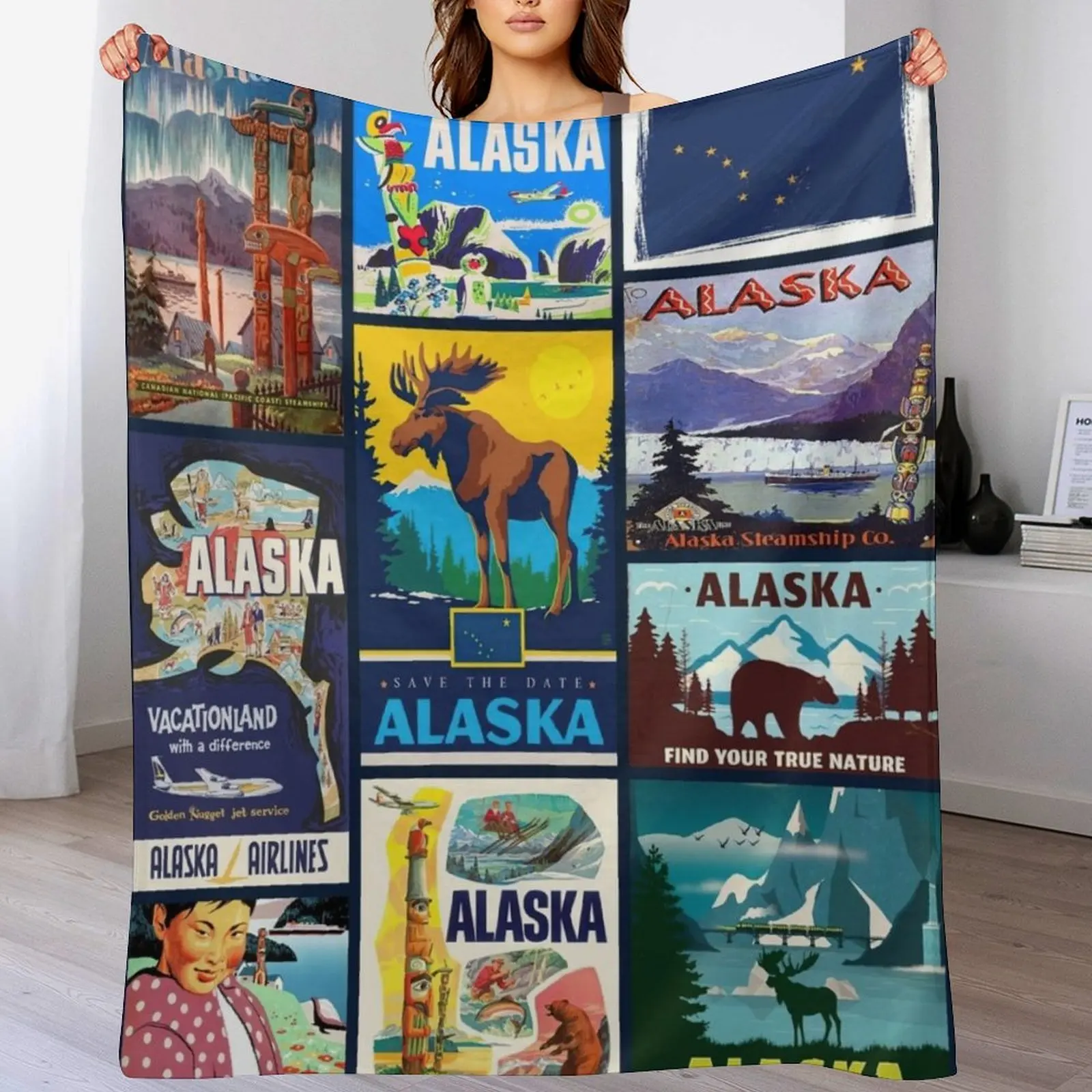 

Alaska - I love ALASKA Throw Blanket Thins cosplay anime Winter beds Hairy Blankets