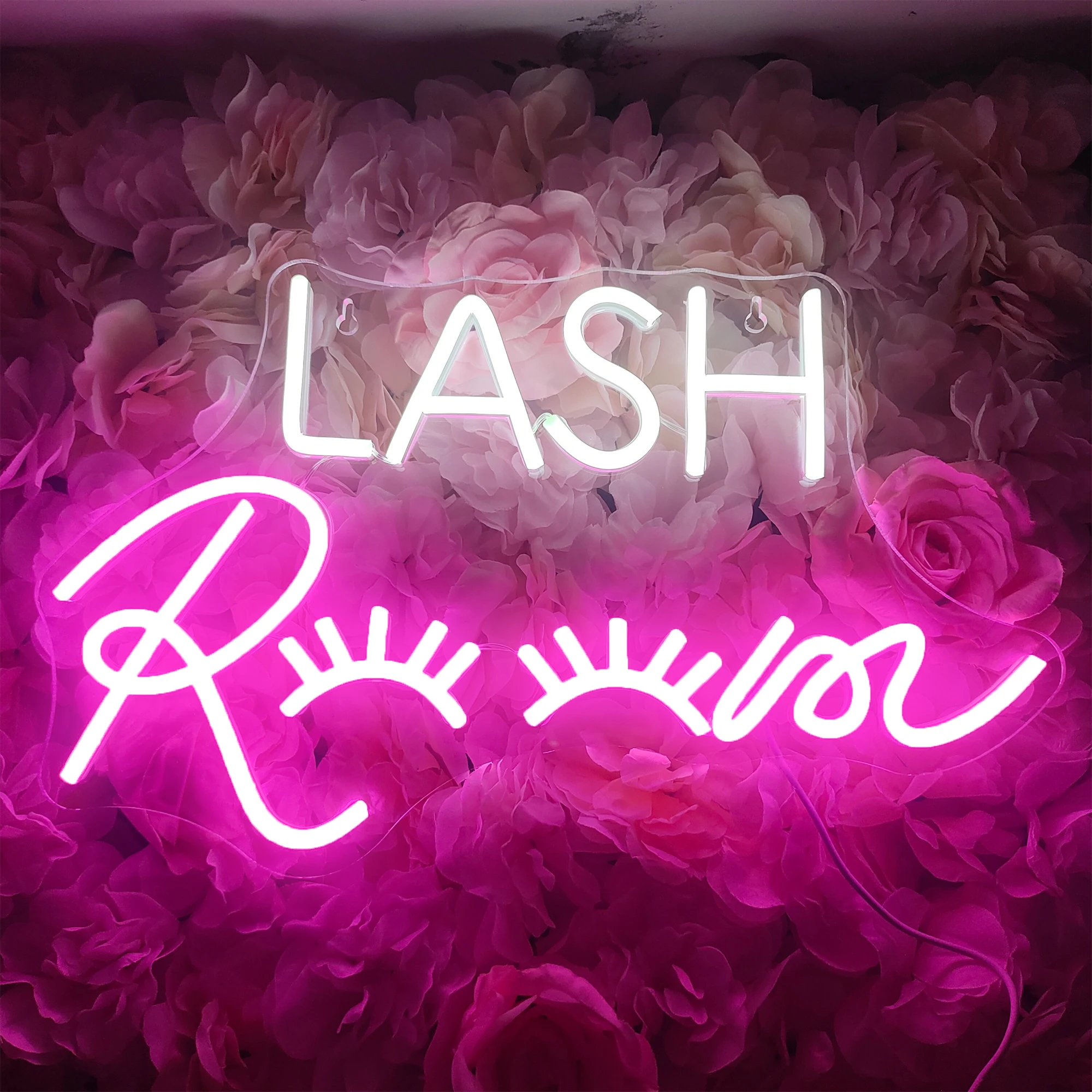 LED Neon Sign Lights LASH Room Decoration Wall Art Neon Light Beauty Salon Decor Pink Neon LED Sign Business Signboard LED Light