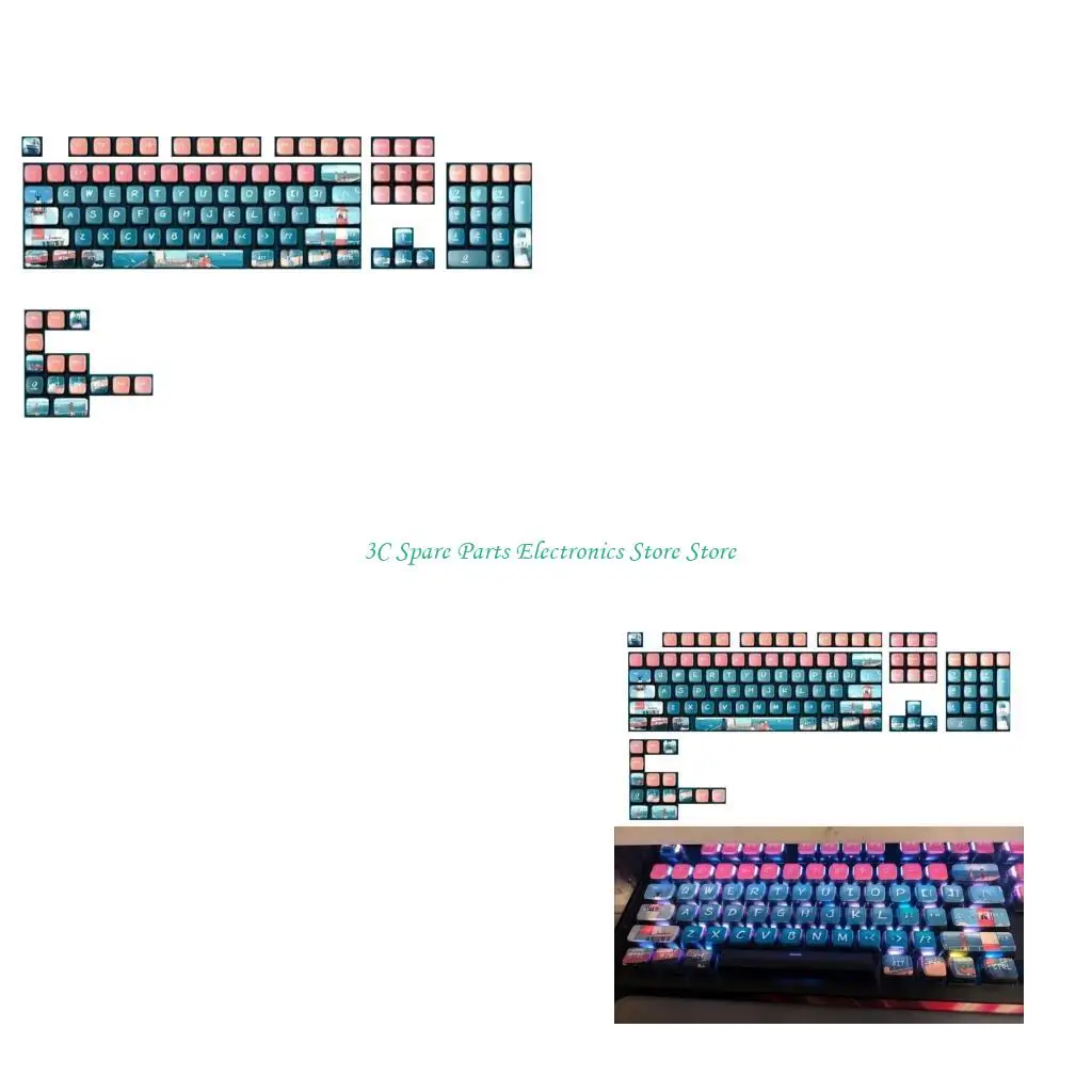 

SZ PBT PC Keycap с пудинговой подсветкой, 119 ключей, набор сублимационной краски для механического ключа