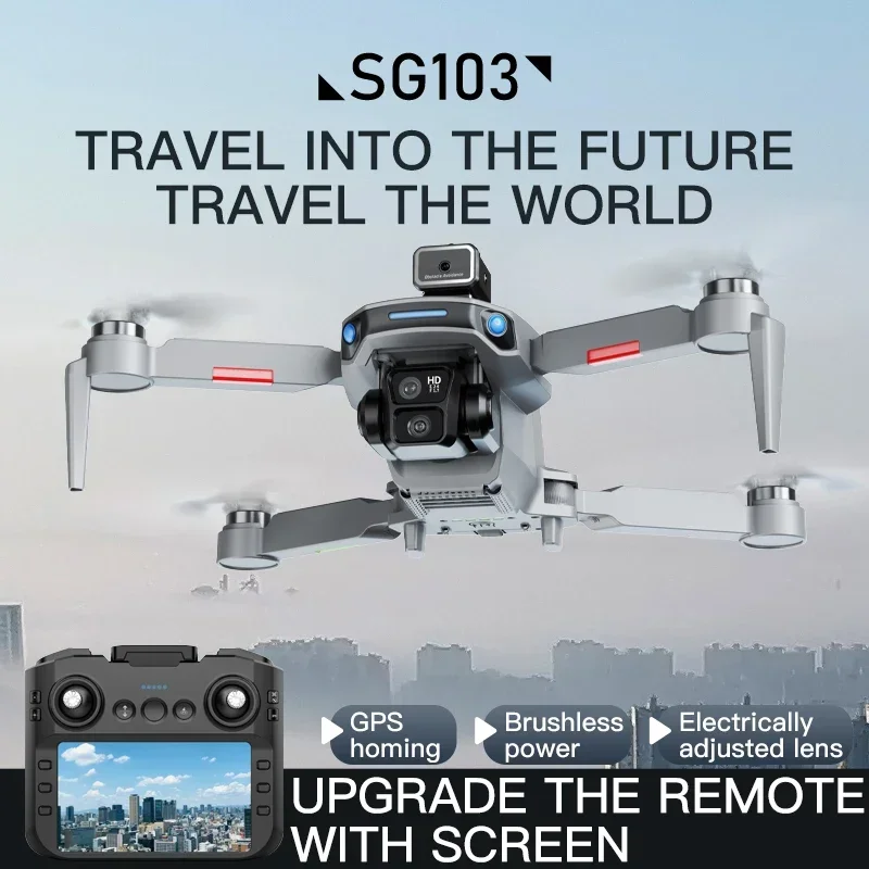 

2025 Hot SG103 Control PRO Drone 4K High-Definition Camera FPV Brushless Obstacle Avoidance Automatic Return Remote Control Toys