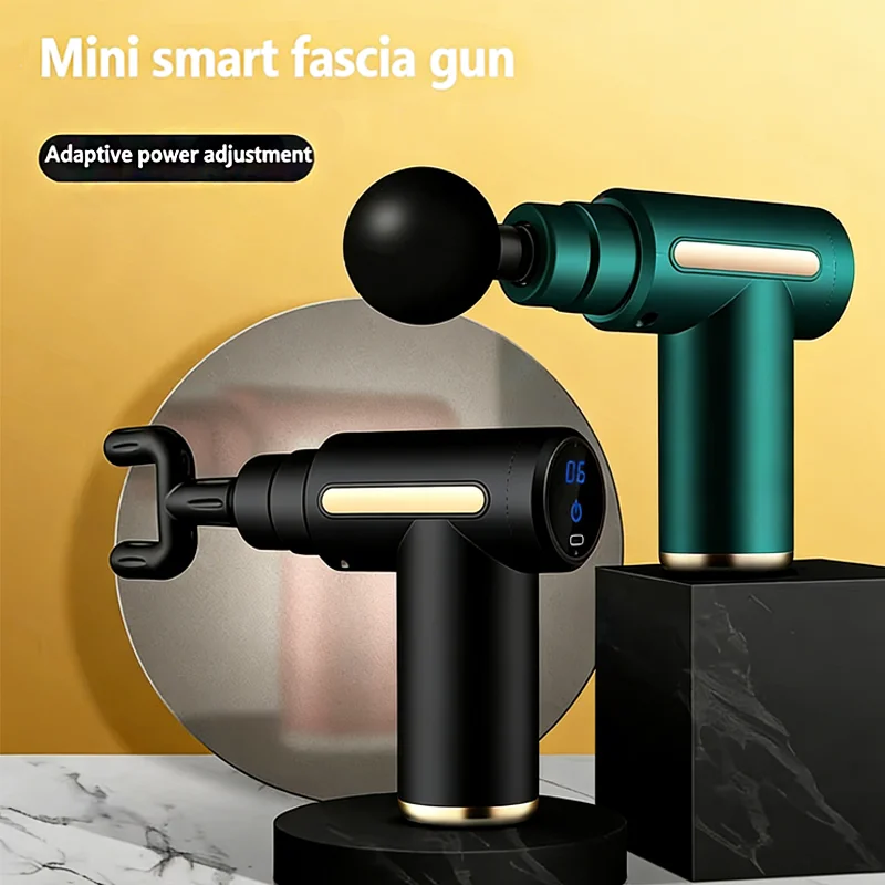 

Mini 6 Levels Fascia Gun Handheld Portable Massage Gun Vibration Digital Display Muscle Massager Deep Tissue Massager for Body