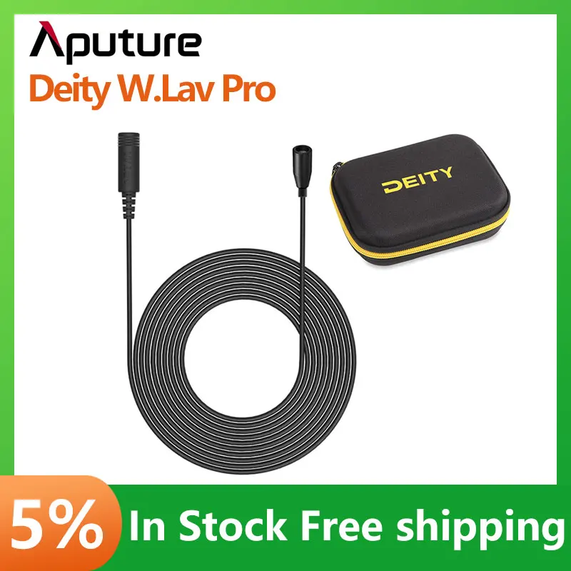 Aputure Deity W.Lav Pro cable lenght 1.8m Professional Lavalier Microphone Waterproof Condenser Mic for Camera Video Recording