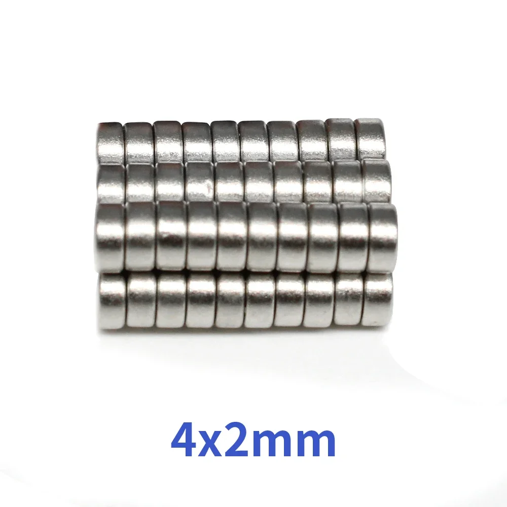 50-2000Pcs 4x2mm Round Shape Rare Earth Neodymium Super Strong Magnetic N35 NdFeB Magnet Fridge DIY imanes