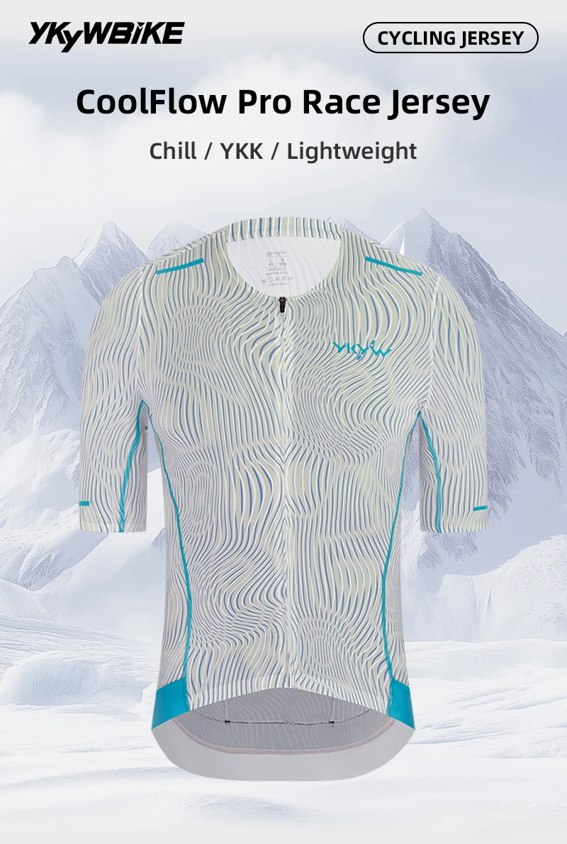 YKYWBIKE Herren CoolFlow Pro Rennrad-Trikot Leichtes Straßenrad-Shirt Sommer Fahrradtrikot MTB-Bekleidung – Detail 2