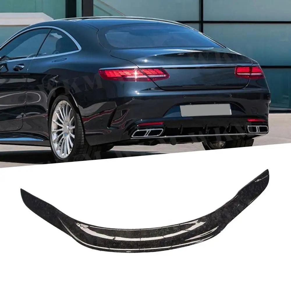 

Forged Carbon Rear Trunk Duck Spoiler Wing for Benz S Class W217 C217 S63 S65 AMG Coupe 2015-2020 Car Accessories