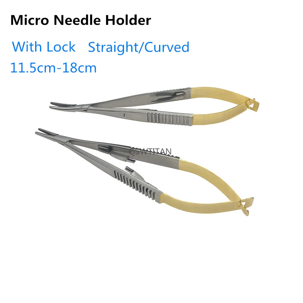 Stainless Steel Needle Holder Heavy Serrated Jaw Ophthalmic Surgical Instruments