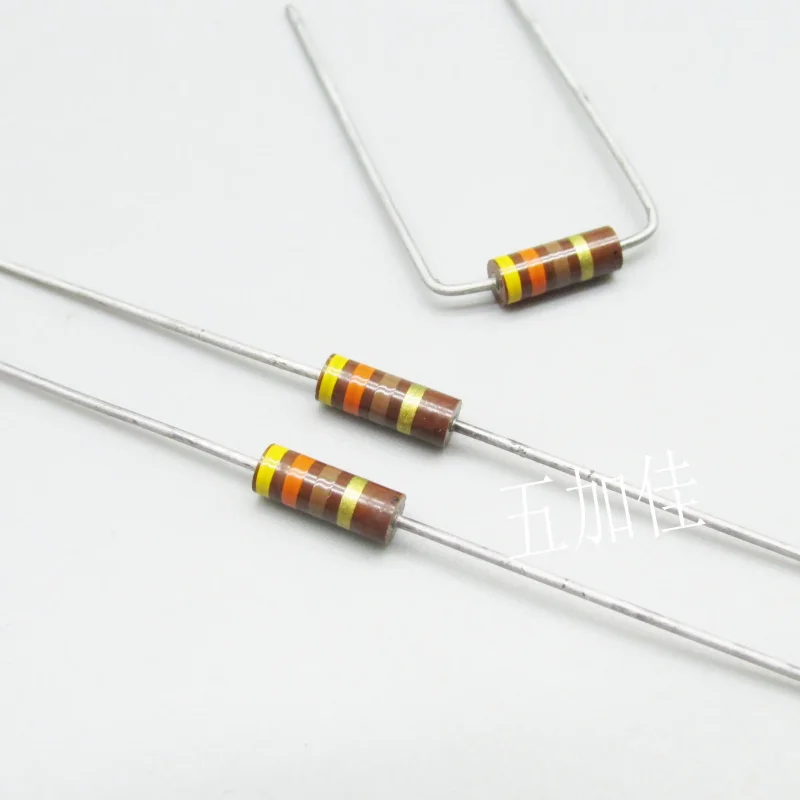 10-100pcs RCR20G431J 1/2W 430R 5% imported antique authentic solid core carbon core non inductive resistor