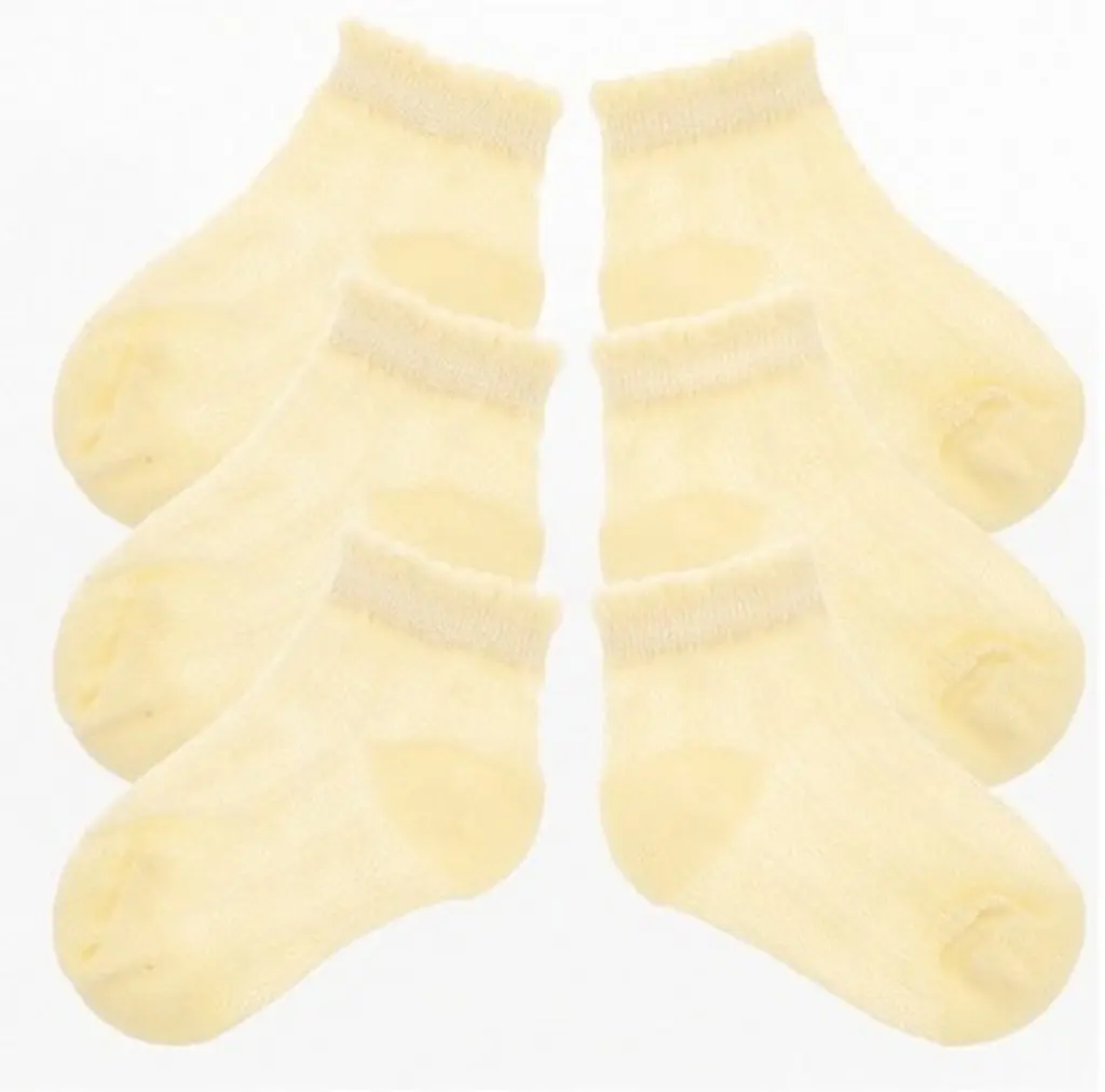 Baby Cotton Socks 3 Pairs – Breathable Thin Ankle Socks for Newborns Toddlers