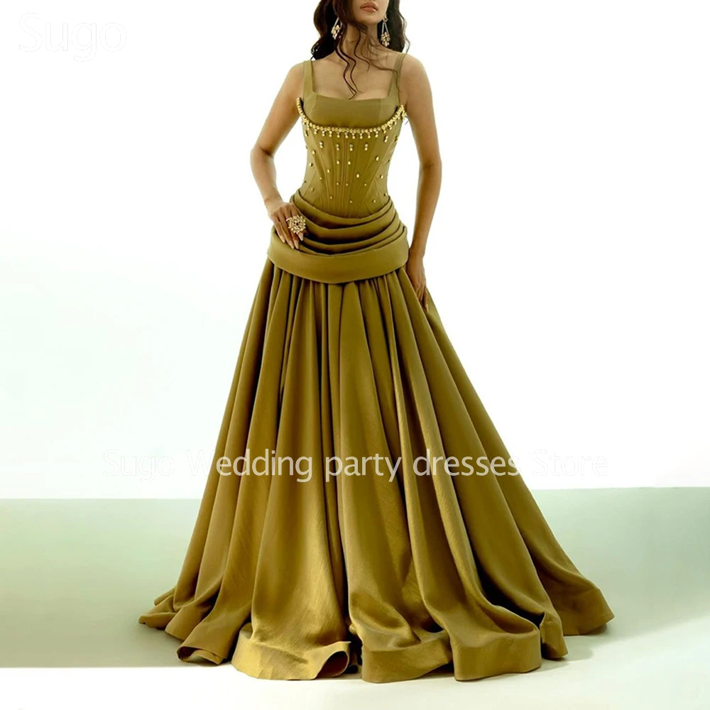 

Customized New In Elegant Ball Gowns Long Evening Dresses for Special Occasions Square-Neck Beads Women Gala Prom Party 2025
