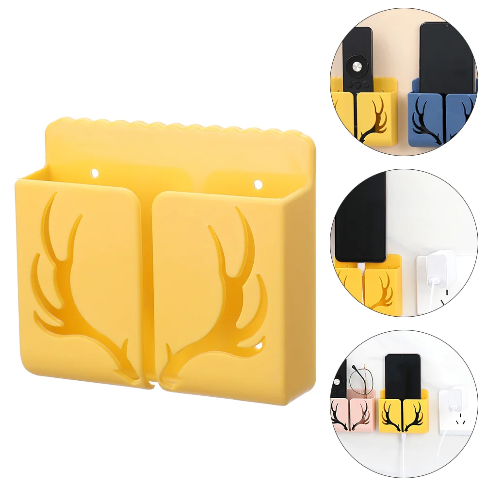 Wall Storage Box Remote Controller Shelf Phone Wall-mounted Rack Nail- Stand Holder