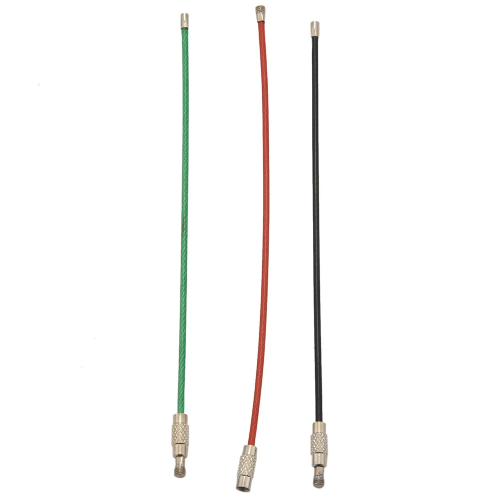AC23-40Pack Colored Nylon Coated Stainless Steel Wire Keychains 2Mm 6.3 Inches Aircraft Cable Key Ring Loops