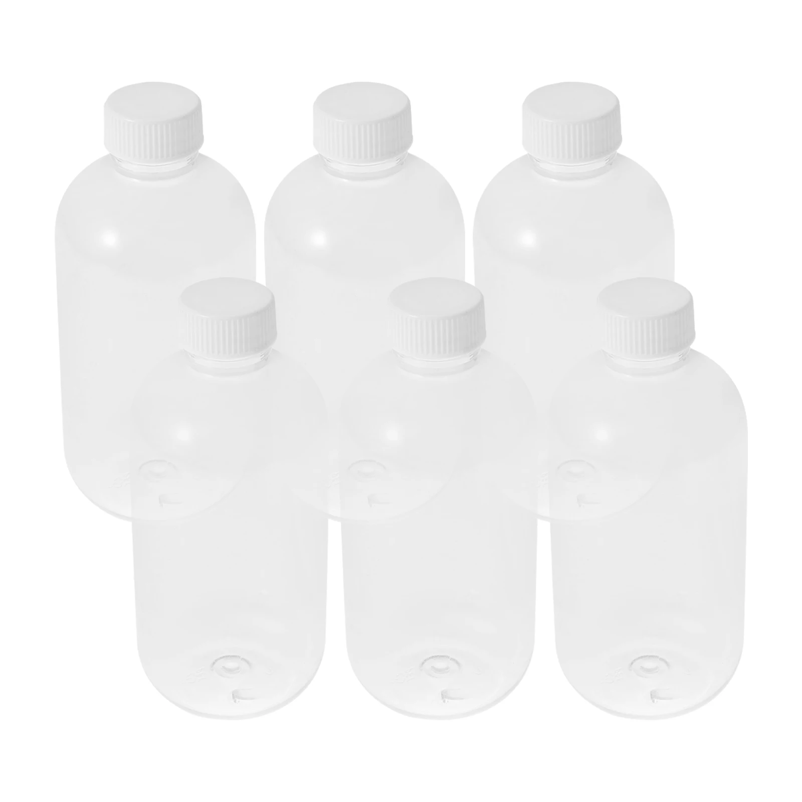 6 Pcs Reloading Bottle Plastic Empty Bottles Portable Circle Shape for Storage Water