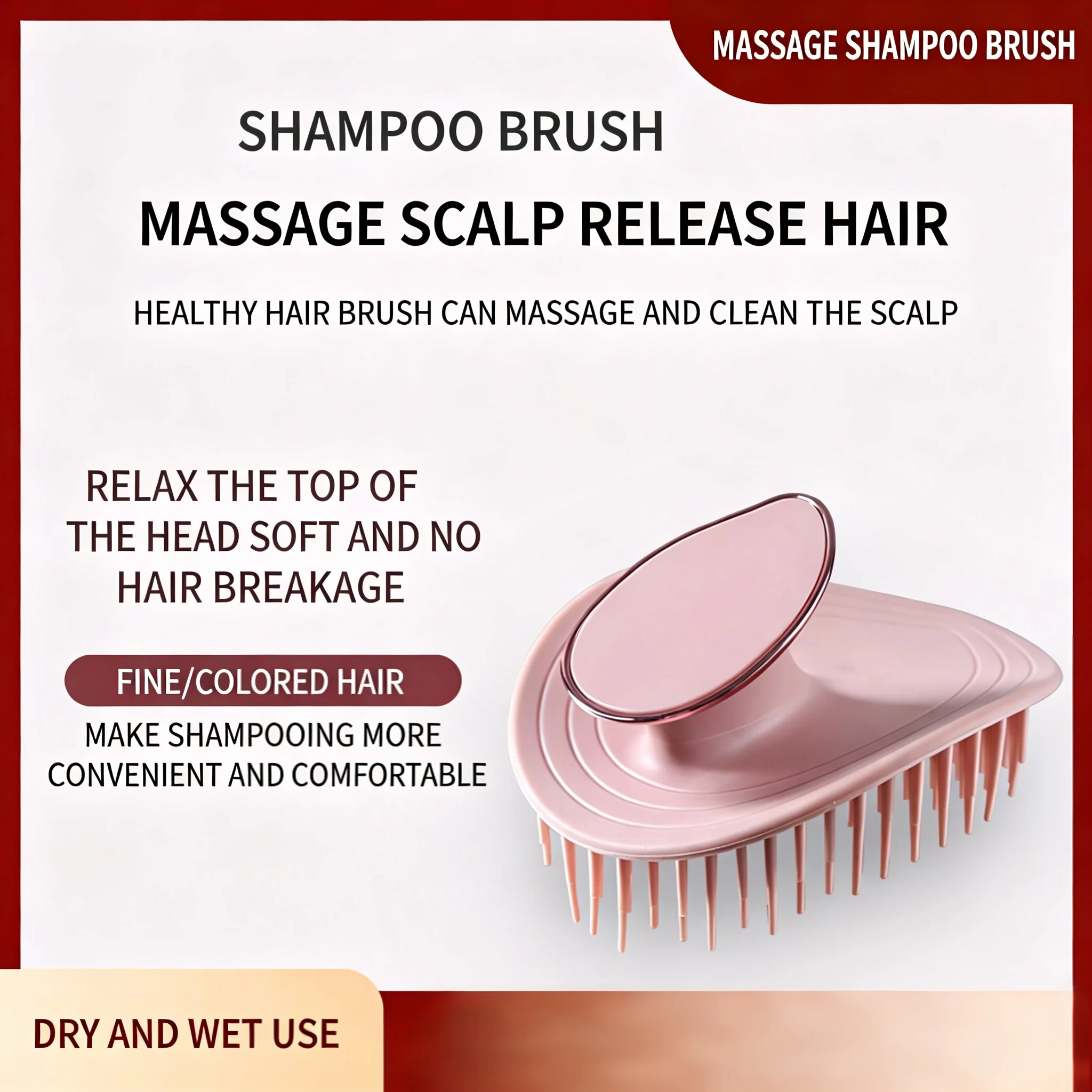 Scalp Massaging And Cleansing Brush Head Professional Hair Salon Tool for Deep Cleaning And Stimulation
