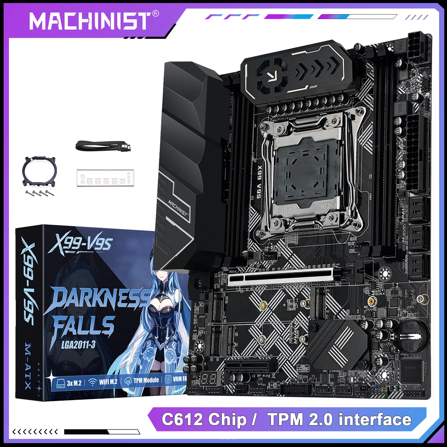 X99 Dual Cpu Motherboard Combo - MACHINIST X99 V9S Motherboard Support TPM2.0