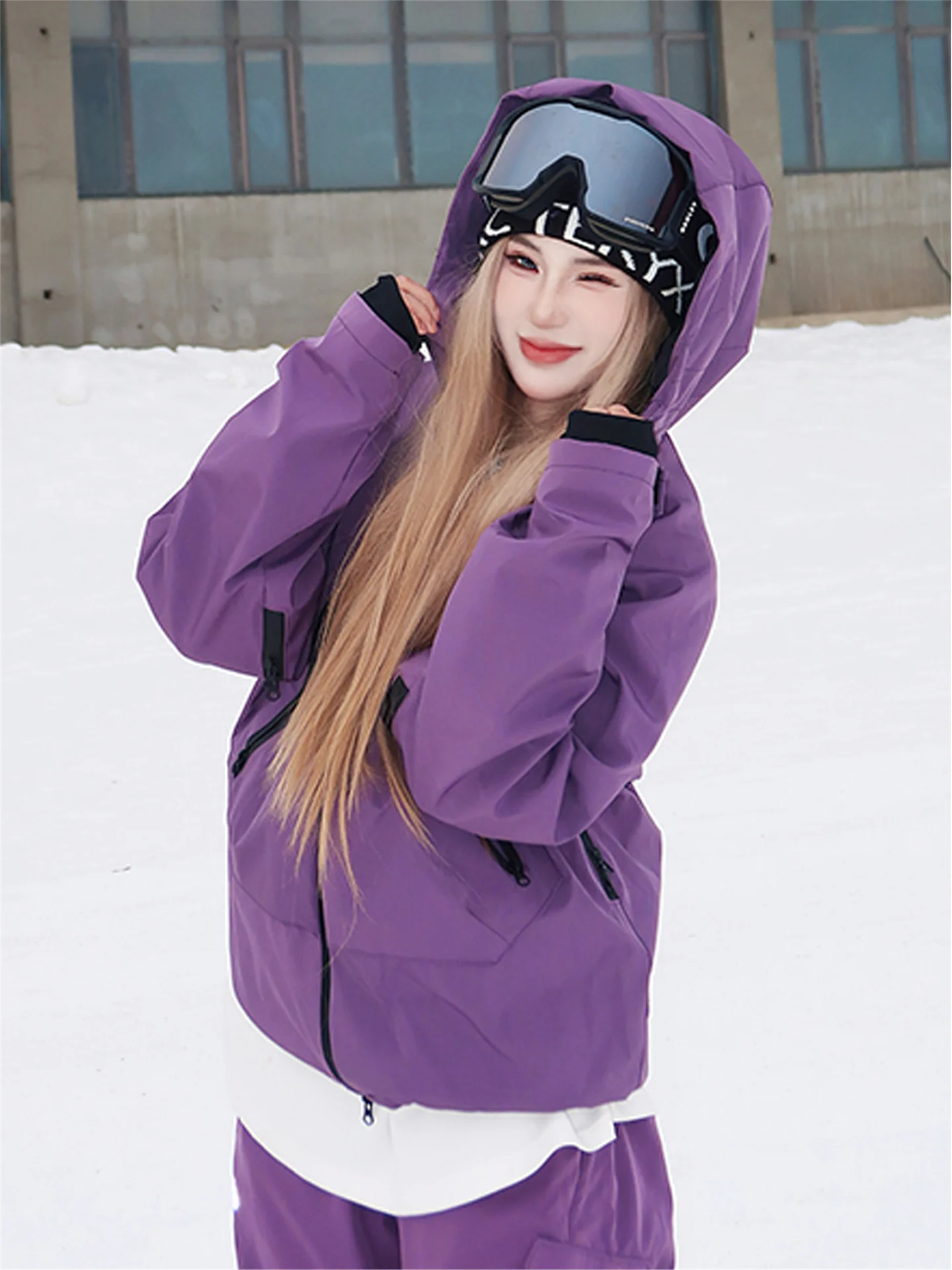 

Heavy-Weight Snow Sports Suit Set for Women Waterproof Outdoor Single And Double Board Profional Skiing Jaet And Pants