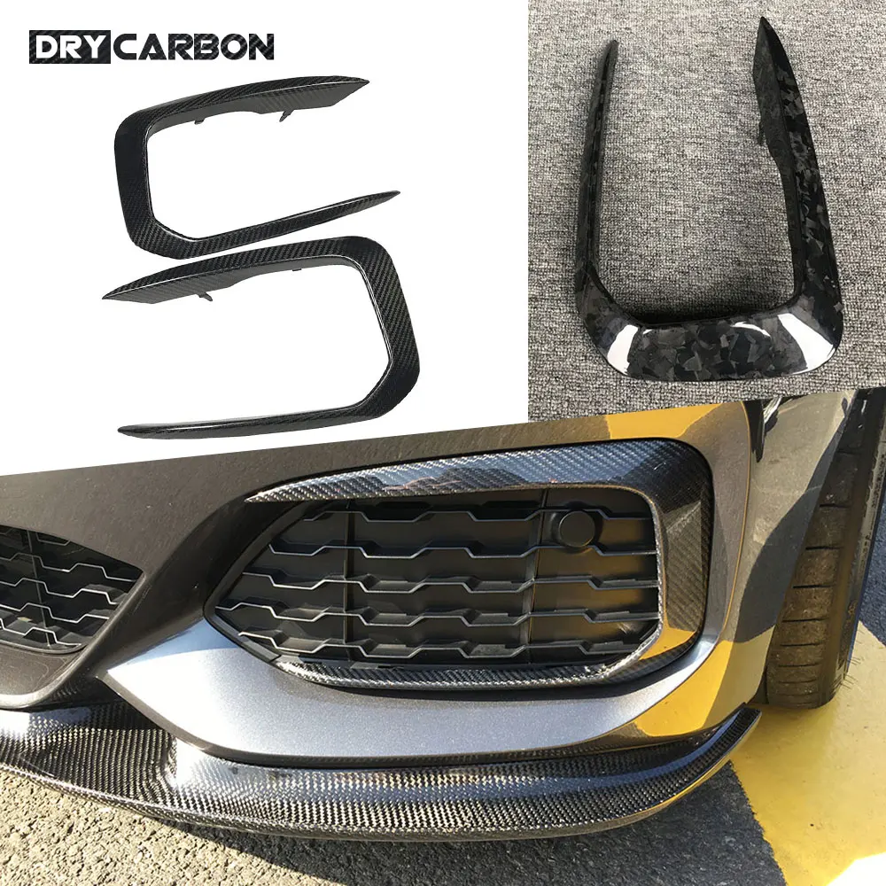 

Dry Carbon Fiber Front Fog Lamp Frame Trim Strips Covers for BMW 1 Series F20 M Sport M135i M140i Hatchback 2016 2017 2018 FRP