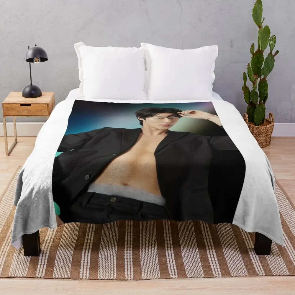 

Byeon Woo-seok Throw Blanket Lightweight Warm Blanket for Indoor Outdoor Use
