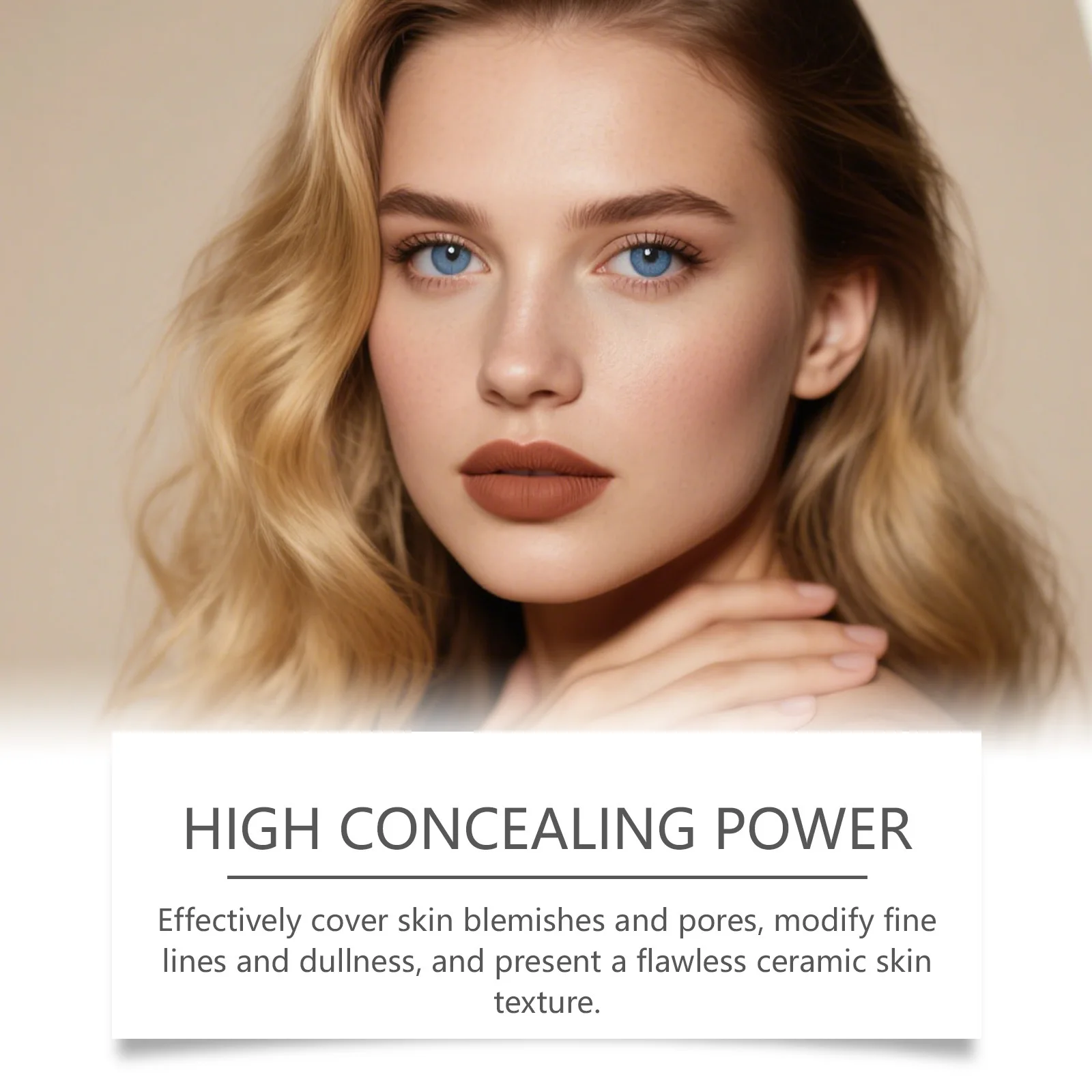 Foundation Make-Up Stick Double Head with Brush Lightweight Brighten Matte Liquid Base Sweat-Resistant Professional Cosmetics