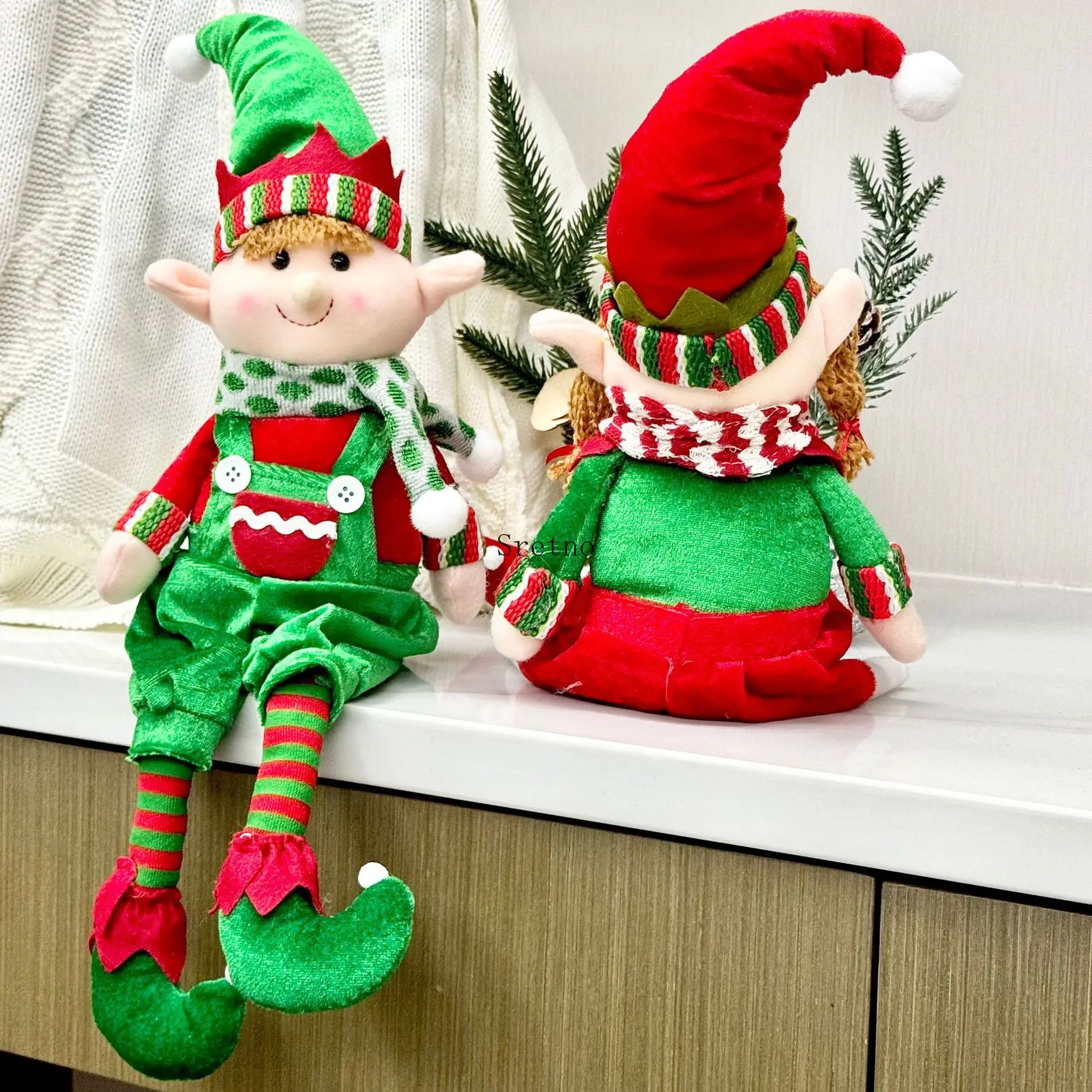 

SRETNO Christmas Decorations 2025 New Product Long Leg Elf Doll Santa Claus Christmas Elk Christmas Home Decoration Ornament