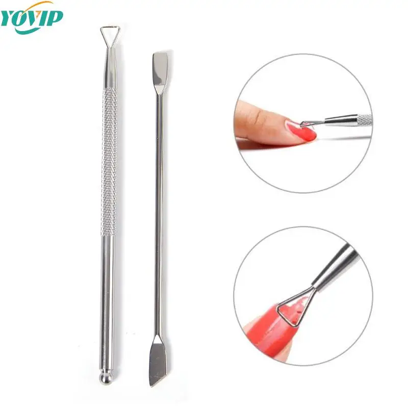 

2Pcs/lot Stainless Steel Nail Polish Remover Art Accessories Cuticle Peeler Scraper Remove Gel Nail Polish Nail Art Remover