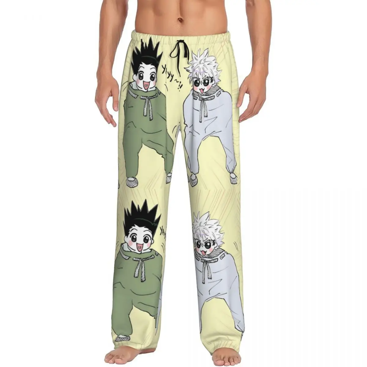 

Custom Men HXH Anime Pajama Pants Print Sleep Sleepwear Bottoms with Pockets