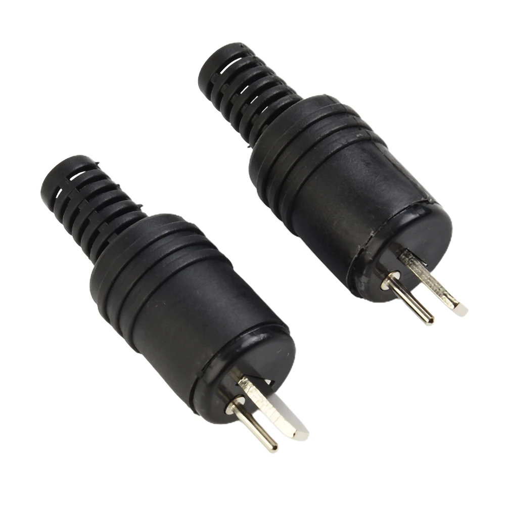 2 Pin DIN Hi-Fi Speaker Cable Audio Connector - Screw Connections Welding Free 220V Nickel Plating Audio 2 Pin