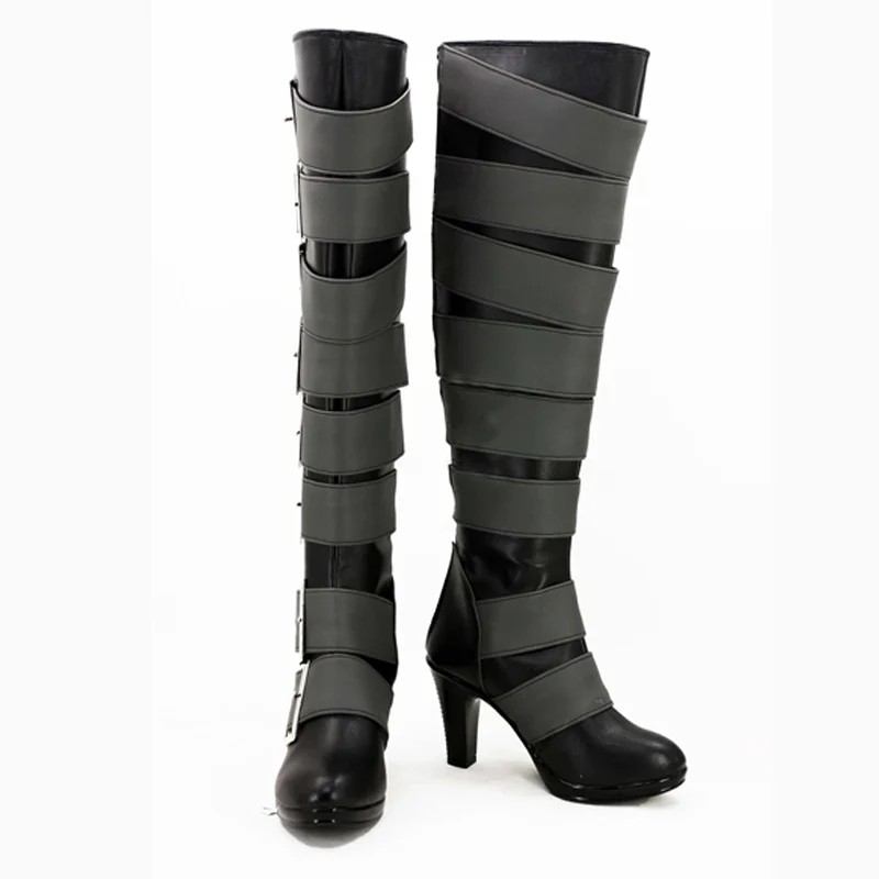 Black Butler Kuroshitsuji Undertaker Botas Altas Anime Cosplay Halloween Carnaval Acessórios Do Partido Sapatos Feitos Sob Encomenda Qualquer Tamanho