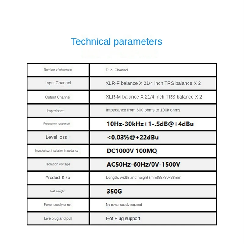 1Pcs Dual-Channel 6.5 XLR Mixer Audio Isolator Current Sound Noise Mixer Microphone Common Ground Filter