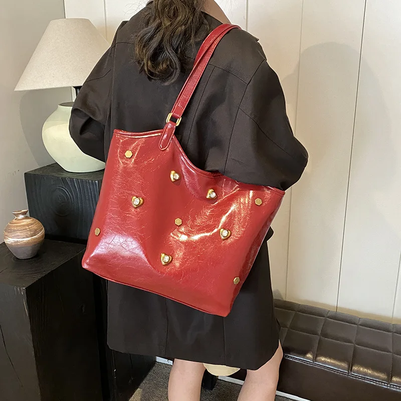 

NONE tot bag leather tote bag zara 2024 woman bolso coach de dama Mainland China Casual Tote PU Synthetic Leather None Women