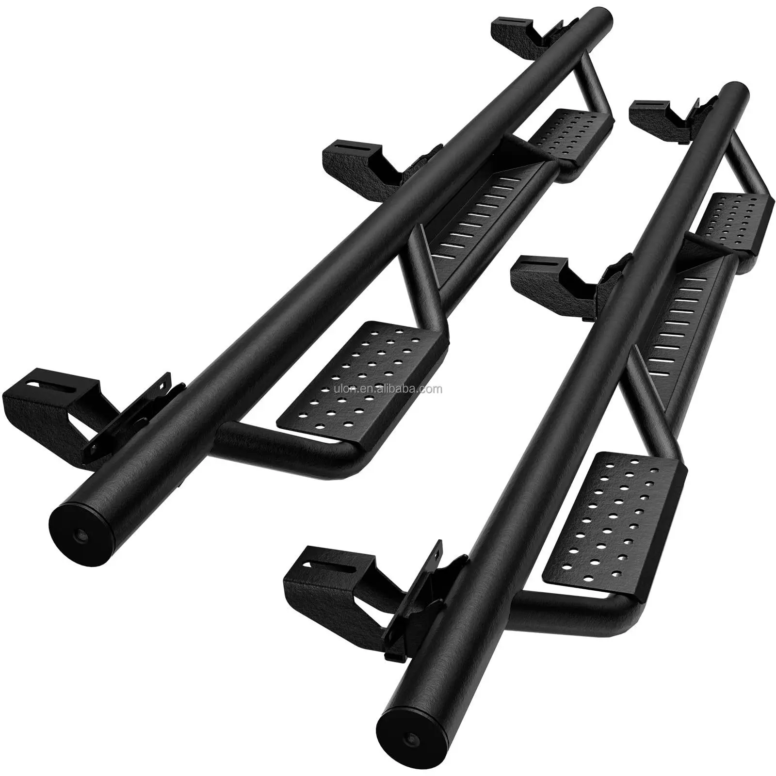 

JT Running Boards Two Stairs Drop Side Steps for 2020 2021 2022 2023 2024 Jeep Gladiator JT 4 Door, Step Plate Rock Sliders Rail