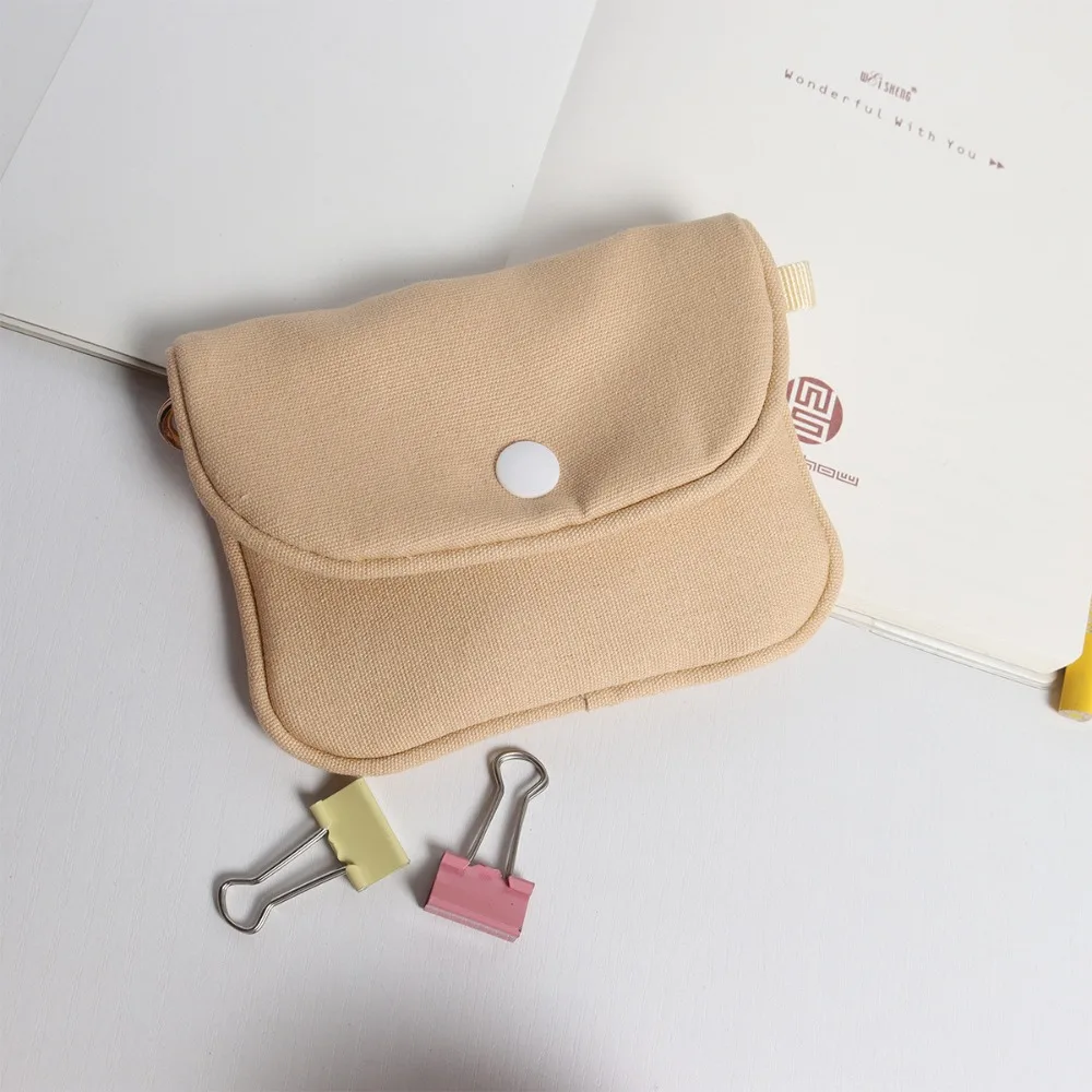 

Новая мини-косметичка из хлопка, однотонная, легкая, мягкая, для наушников и помады