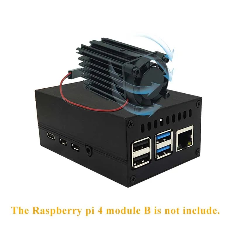 

Алюминиевый корпус Raspberry Pi 4 Mini ICE Tower Система охлаждения с тихим вентилятором 25 мм + комплект радиатора для Raspberry Pi 4 модели B