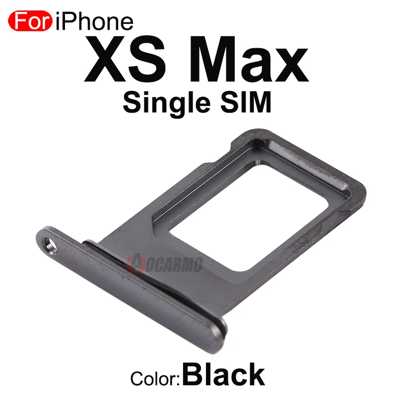 1 pz/lotto per Apple iPhone X XS Max vassoio per SIM Card supporto per cassetto in acciaio inossidabile parti di ricambio a doppio Slot singole